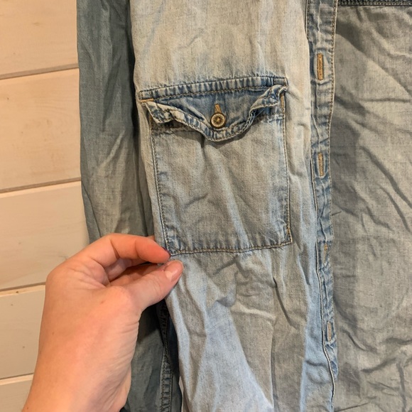 Garage | Light Denim Button Up Long Sleeve - Picture 4 of 7